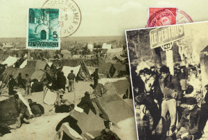 Carte postale envoyée par un interné depuis le camp d’Argelès-sur-Mer.  Collection Musée départemental de la Résistance  et de la Déportation de HauteGaronne  