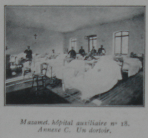 Dortoir de l'hopital auxiliaire de Mazamet 