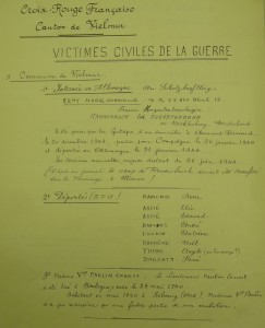 Fonds du Comité de Castres :  "Victimes civiles 1939-45-Vabre, Lacaune"