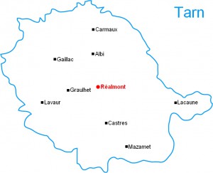 Réalmont est situé en plein cœur du Tarn. 2015 Auteur : Nabil Ousseni, Trystan Simon, Mélanie Vottero, Cyril Xipolitakis.