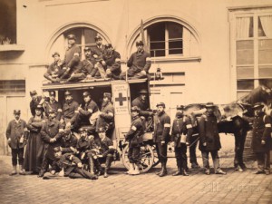 Ambulance de la SSBM durant la guerre franco-prussienne, 1870-1871.