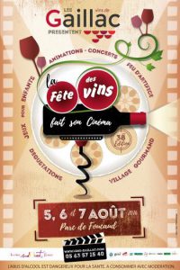Affiche pour la trente-huitième édition de la fête des vins de Gaillac en 2016. Vins Gaillac.